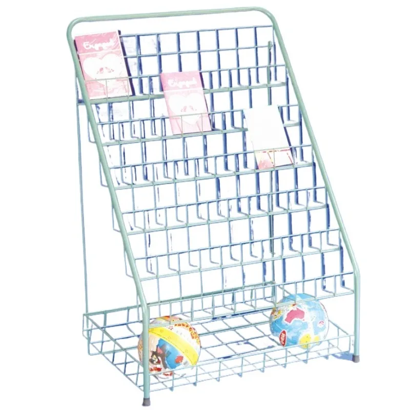 

Commercial or Household Metal Wire Display Stand Books Magazines Brochures Shelf Foldable Metal Wire Stand