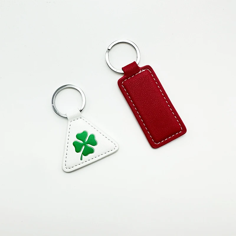 Leather Men Keyring Luxury Women Car Keychain For Alfa Romeo Green Four Clover 147 156 159 166 Giulietta Giulia Spider Mito GT