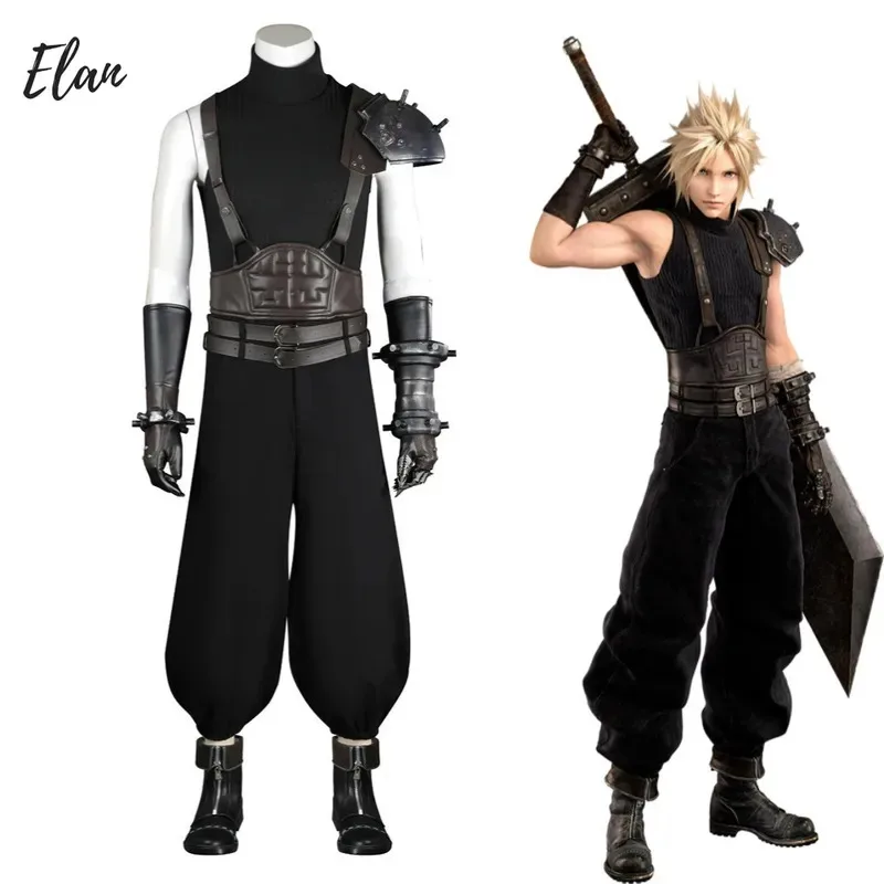 Новый костюм FF7, костюм для косплея «Черное облако» с верхними брюками, аксессуарами, полный комплект и отдельные предметы продаются ty'4