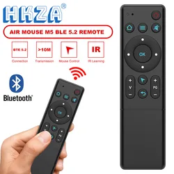 HKZA Bluetooth 5.2 Air Mouse Wireless Infrared Learning Remote Control for Android Smart TV Box TV Projector and PC Smart Home