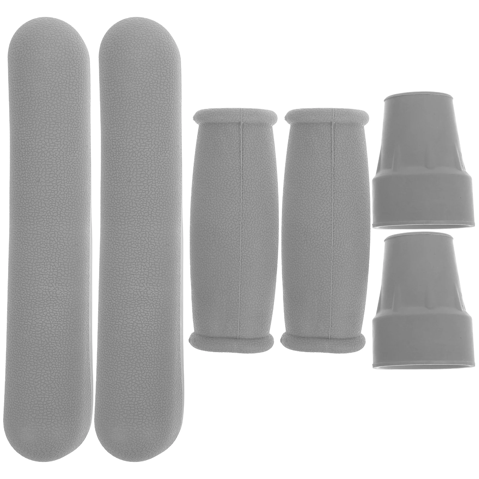 

6pcs Underarm Crutch Accessories Comfortable Grip Durable Rubber Replacement Pads Non-slip Cane Tips Orange Health Care