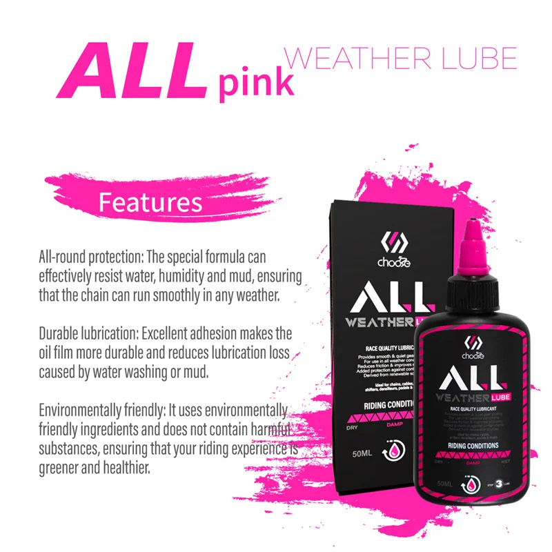 Chooee Bicycle Accessories Lubricant Fluid,Motorcycle Bike Chain Flywheel Lubricant,Dry,All Weather Cycling Lube Maintenance Oil