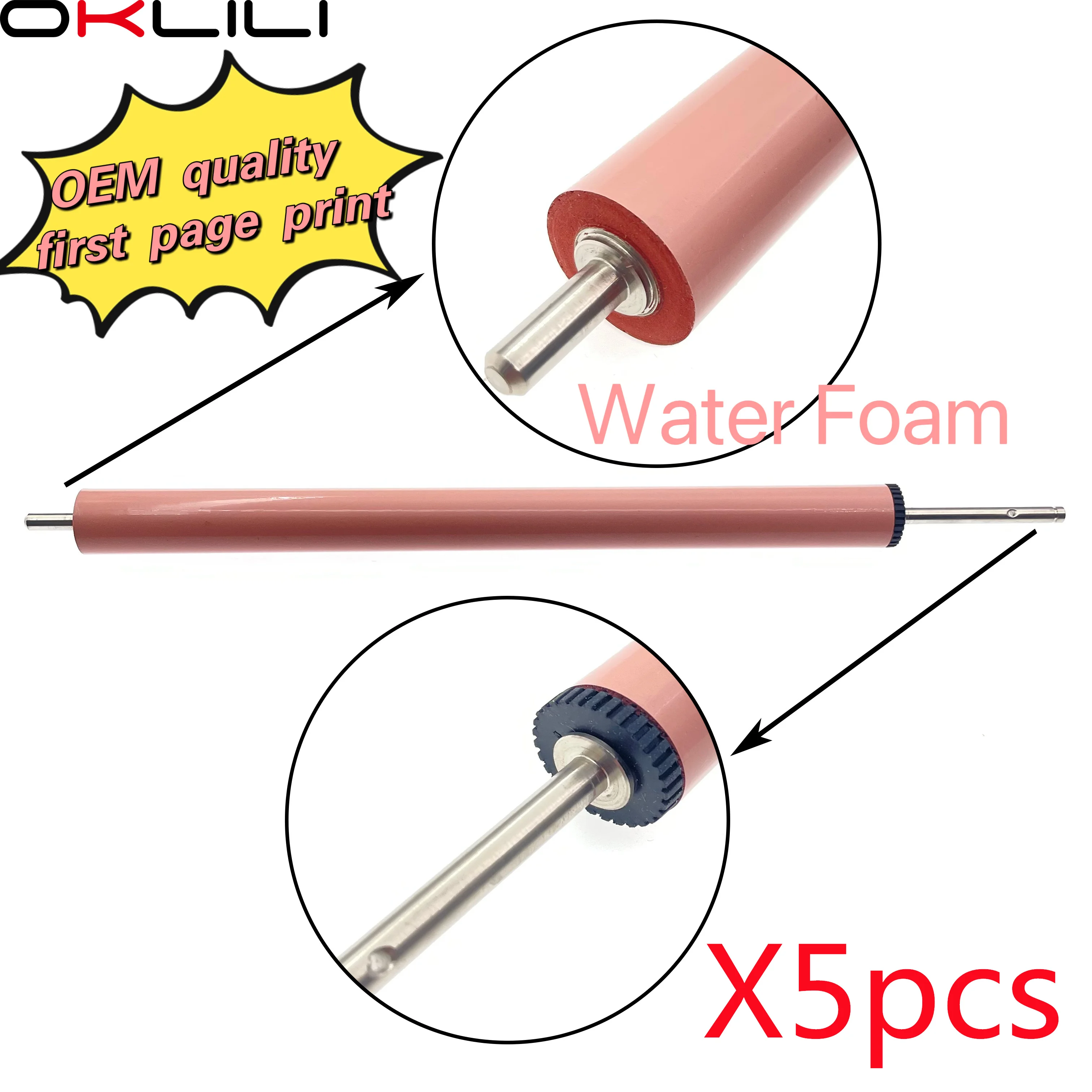 5PC* OKLILI OEM JAPAN Fuser Lower Sleeved Pressure Roller for HP M377 M477 M452 M454 M455 M479 M480 for Canon LBP654 MF731 MF733