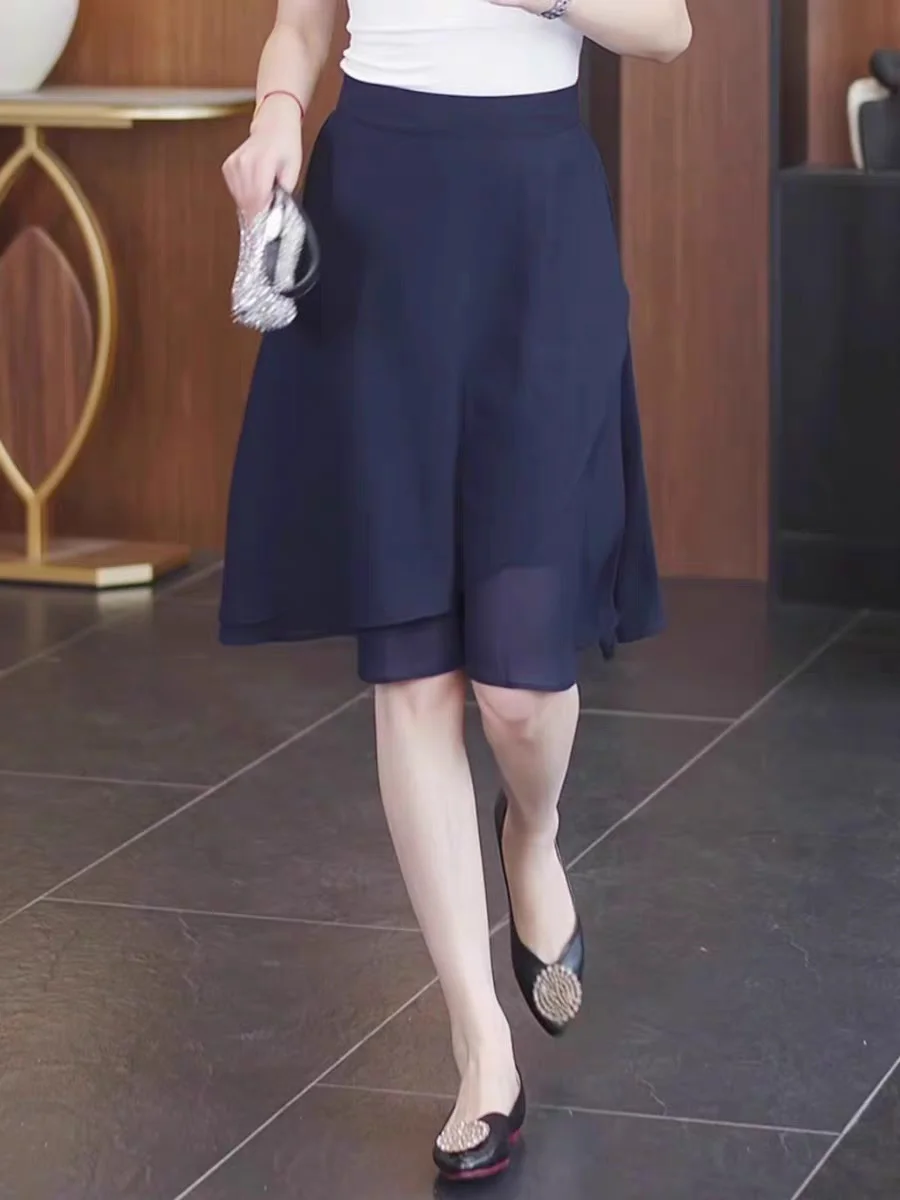 Women's High Waist Umbrella Skirt Harajuku Summer Chiffon Skirts for Women Office Evening Elegance Casual Loose A-Line Skirts