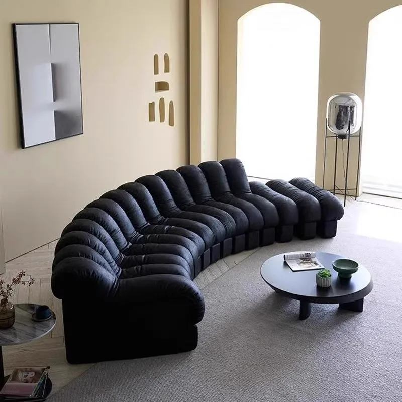 

Modern Style Living Room Sofas European Minimalist Fluffy Velvet Sofas Luxury Designer Divano Letto Matrimoniale Furniture Home