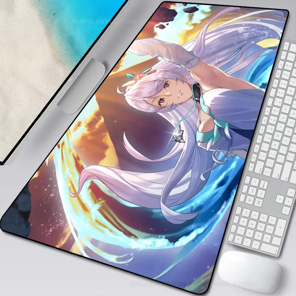 

Anime Game Houkai 3rd Mouse Mat Desk Mat With Pad Gaming Accessories Prime Gaming XXL Keyboard Pad Stitch Padding Mat