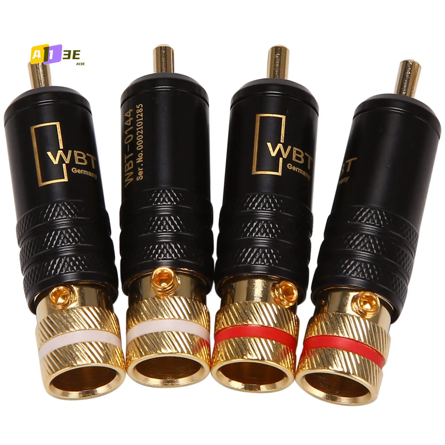 

A13E-4Pcs Rca Блокирующие вилки Аудио-видео разъемы