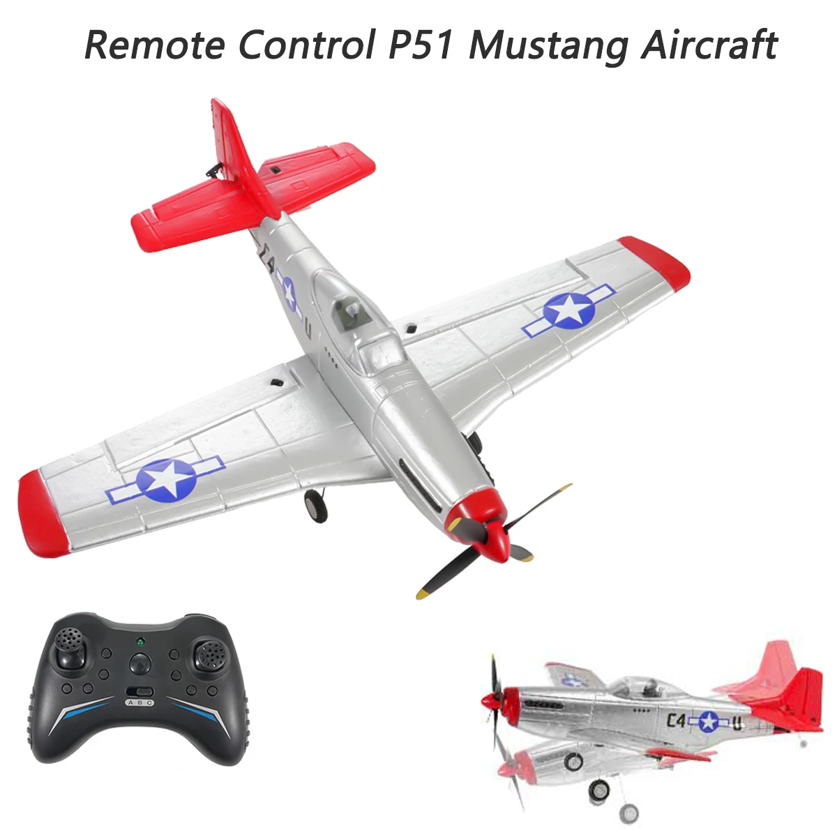 FX9501 P51D Mustang Aircraft 4 Channel RC Aircraft Brushless Motor  3D/6G Model with Retractable Landing Gear for Beginner Adult
