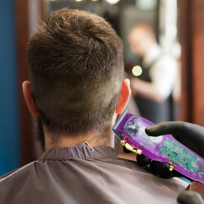 Haarschneidemaschine, professionelle Haarschneidemaschine, wiederaufladbarer Trimmer für Männer, Bartfriseur, kabelloser Elektrorasierer, einfacher Haarschnitt