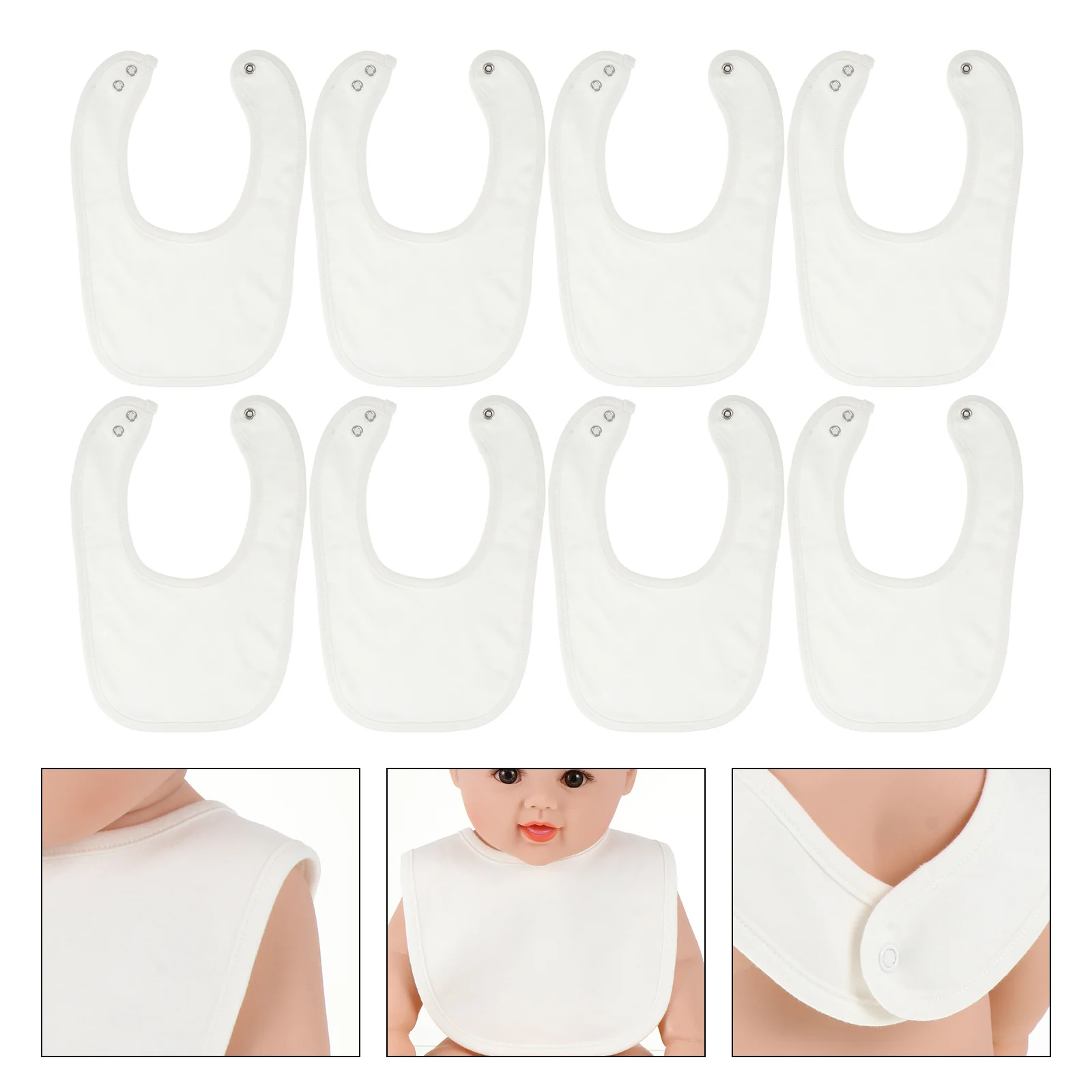 

8 шт. детских нагрудников для прорезывания зубов, впитывающие, моющиеся, из хлопка, многоразовые, для кормления