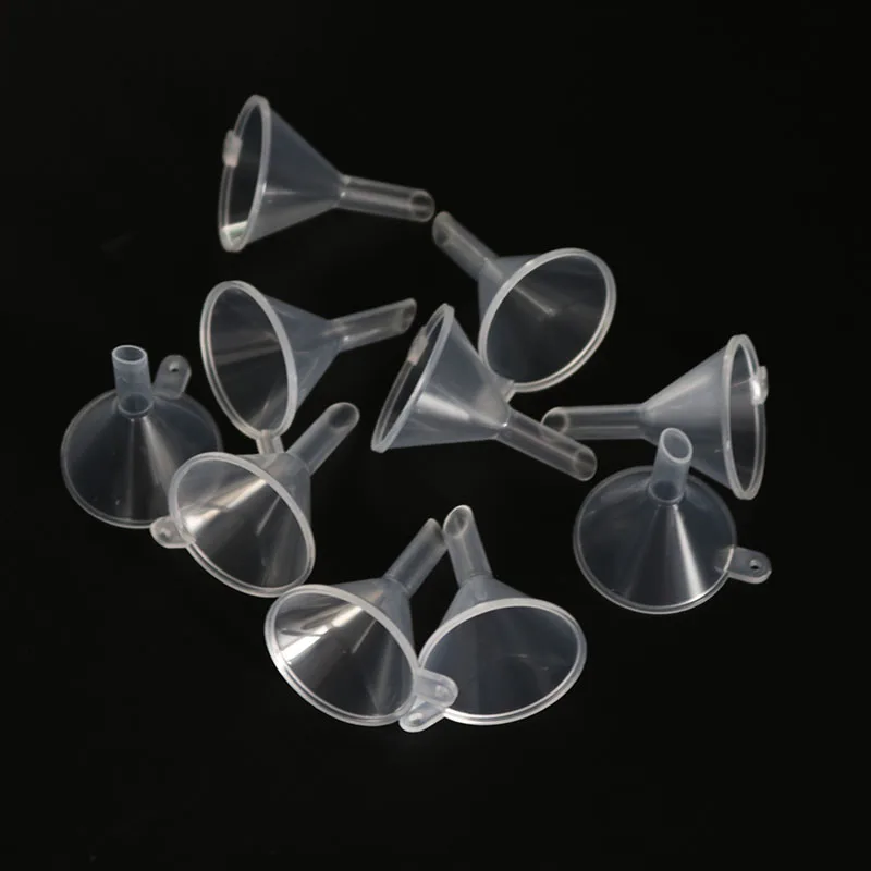 10pcs Laboratory Transparent White Plastic Filter Mini Emulsion Small Funnel Opening Diameter 60mm Dispensing Instrument