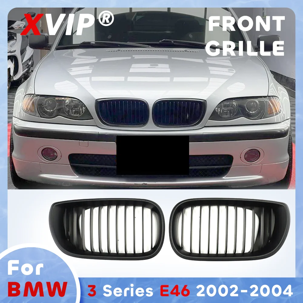 

Глянцевая решетка переднего бампера XVIP M-Color Single Line Style для BMW E46 2002-2004 4D Sedan