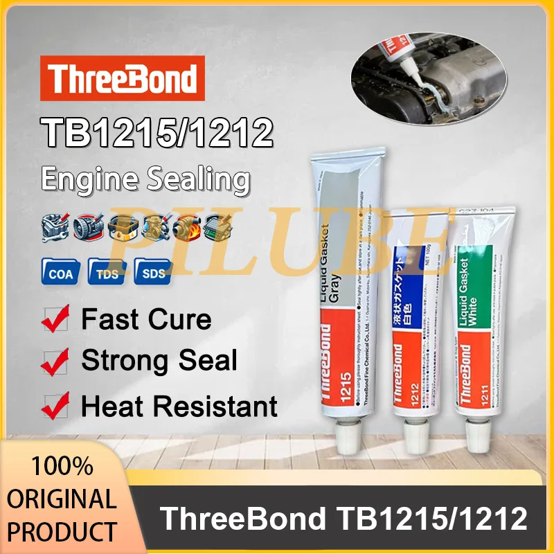 ThreeBond TB1215 1212 1530B Silicone Gasket Maker Sealant for Automotive Engine Assembly Oil Resistant High Temp Form In Place