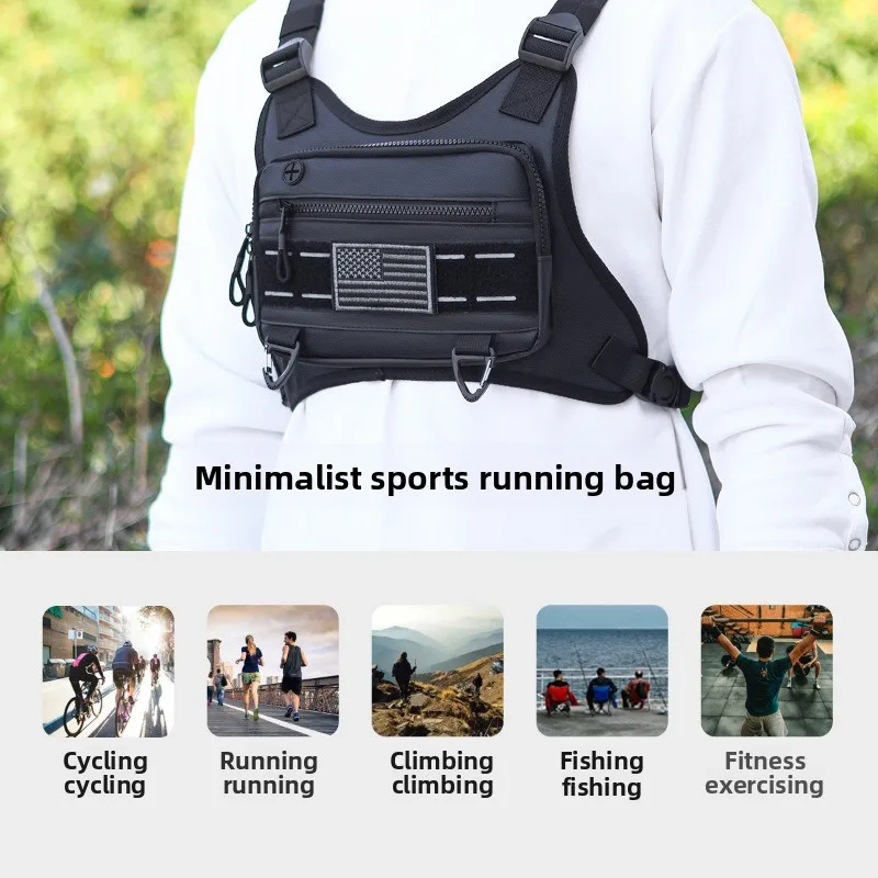 

Trendy brand tactical bag functional socks puppet app casual personality men's bag ins vest bag men's chest bag tooling backpack