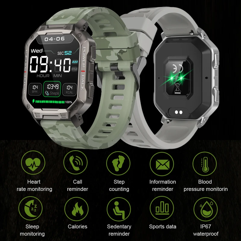 CanMixs smart watch for men Bluetooth Call 410mah Sports watches waterproof smartwatch for Android iOS Phone Digital watches