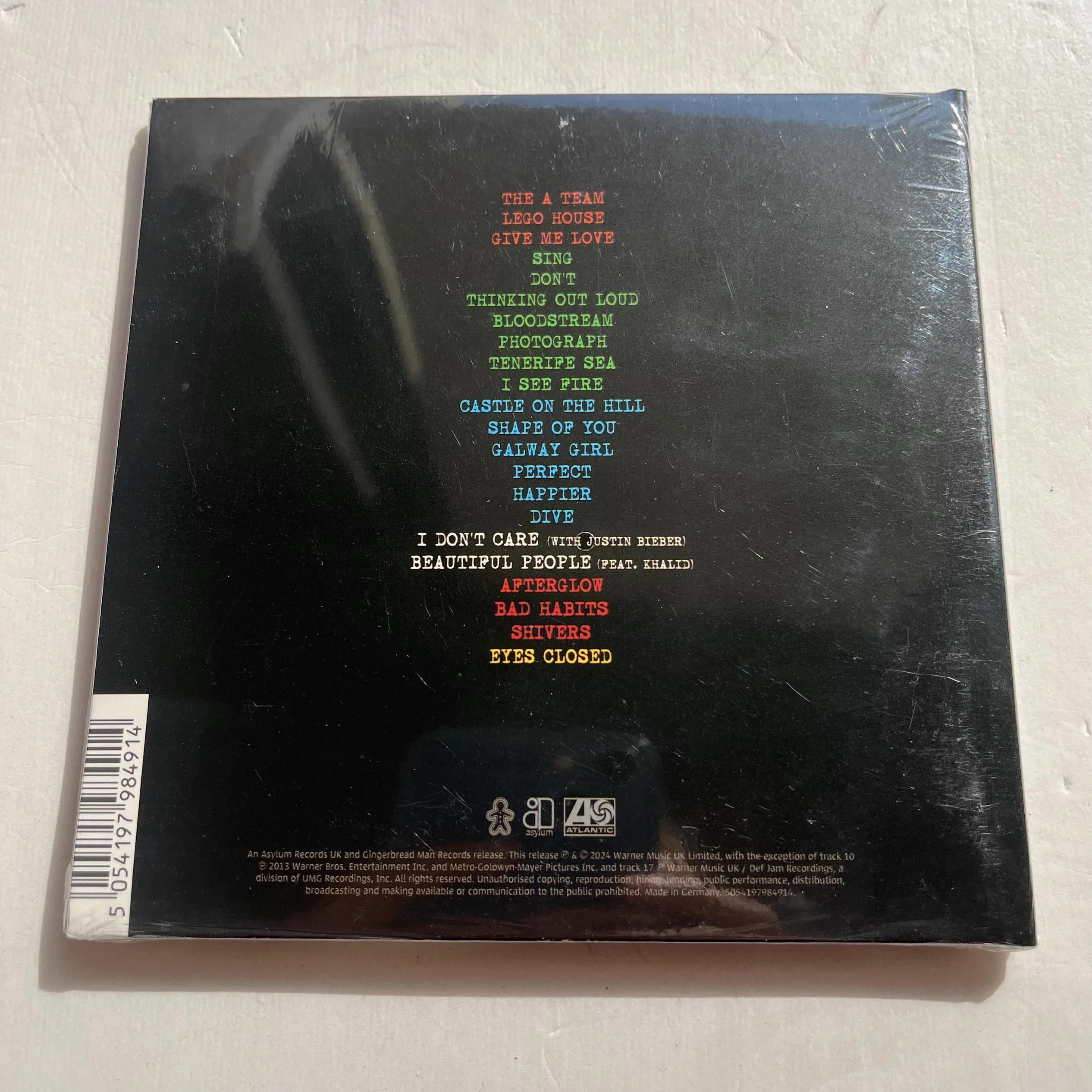 Pop Ed Sheeran Music CD《+-=÷×》TOUR COLLECTION Album Perfect Music Record Cosplay Walkman Car Soundtracks Box Party Music Gifts