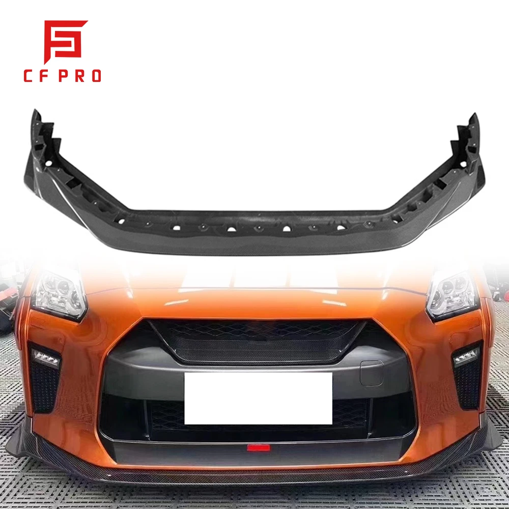 

Real Carbon Fiber VARIS Style Front Lip Bumper Chin Splitters For Nissan GTR R35 2017+ Car Bumper Lip Accessories