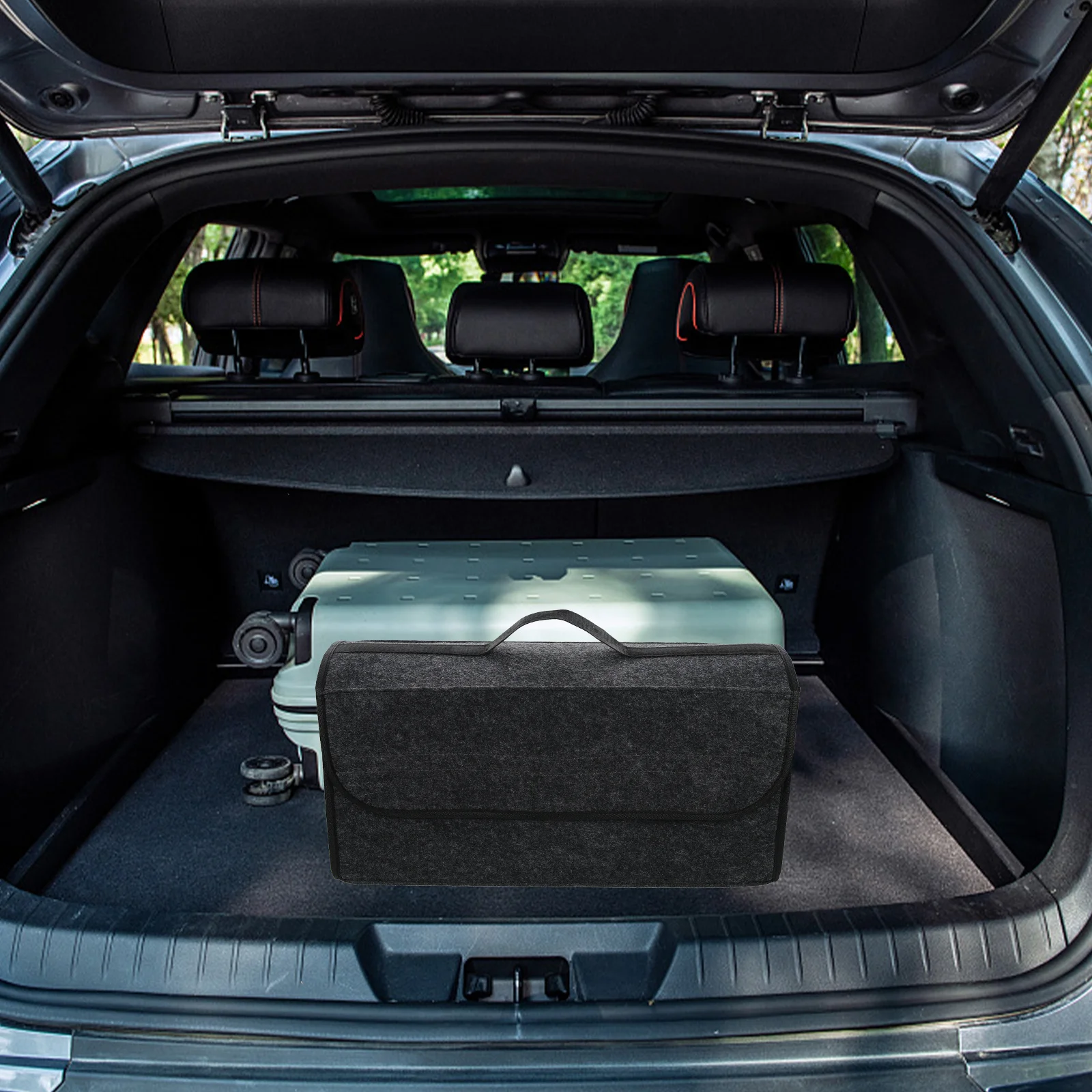 Auto Faltbare Lagerung Tasche Große Kapazität Vlies Stoff Fahrzeug Stamm Organizer Auto Stamm Lagerung Container Kleinigkeiten Organizer