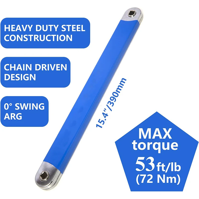 Clé d\'extension décalée, douille à impact, clé à cliquet, clé automobile, acier à haute teneur en carbone, outil à main dynamique multifonctionnel