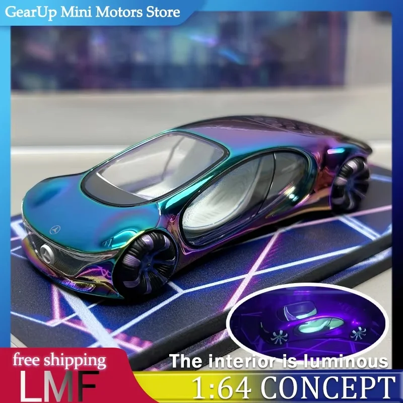 

LMF 1:64 Benz Avatar Concept Car Luminous Sci-Fi Movie Alloy Diecast Model Futuristic Vehicle Collectible for Movie Fans Toy Car