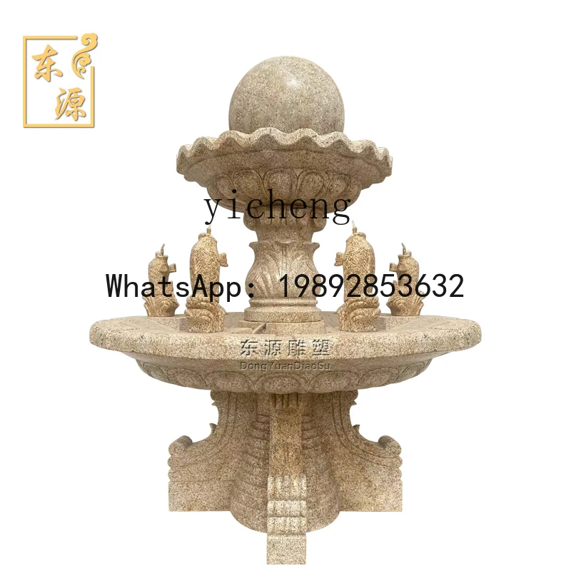

stone fountain water feng shui ball marble water fountain fish pond outdoor rockery water sculpture decoration