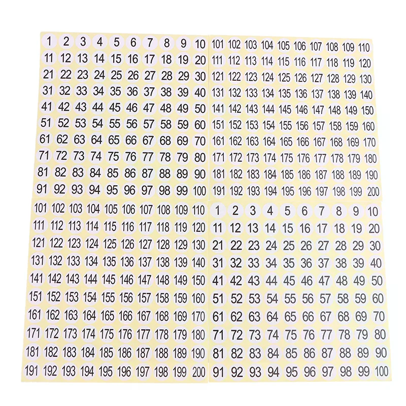 15 Lenzuola 1-200 Smalto per unghie Numero Etichetta Adesiva Vernice Gel Bottiglia di Colla Rossetto Unghie Punta Display Mark Numerazione Strumento per Manicure