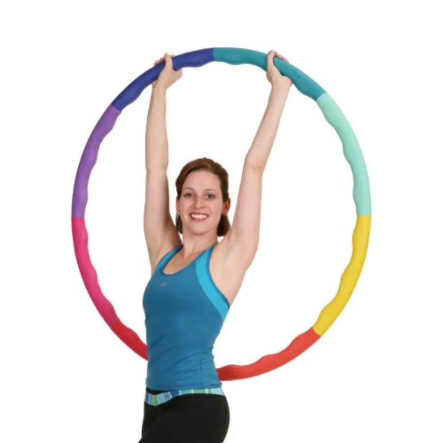 Gewichteter Hula Hoop, ACU Hoop 3L - 3,3 lb Groß, Fitness-Workout zur Gewichtsreduktion mit Rillen. Regenbogenfarben