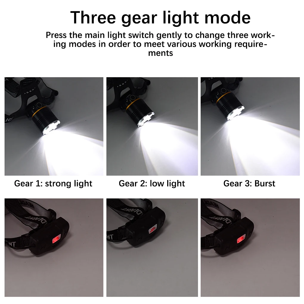 Лампа перезаряжаемая лампа пыленепроницаемый портативный фонарь с 2 батареями