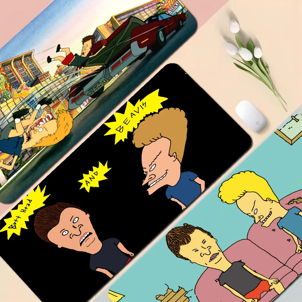 

Нескользящий коврик для игровой мыши Beavis And Butthead Lockedge для ПК, коврики для геймера, коврик для клавиатуры, коврик для мыши Muismat