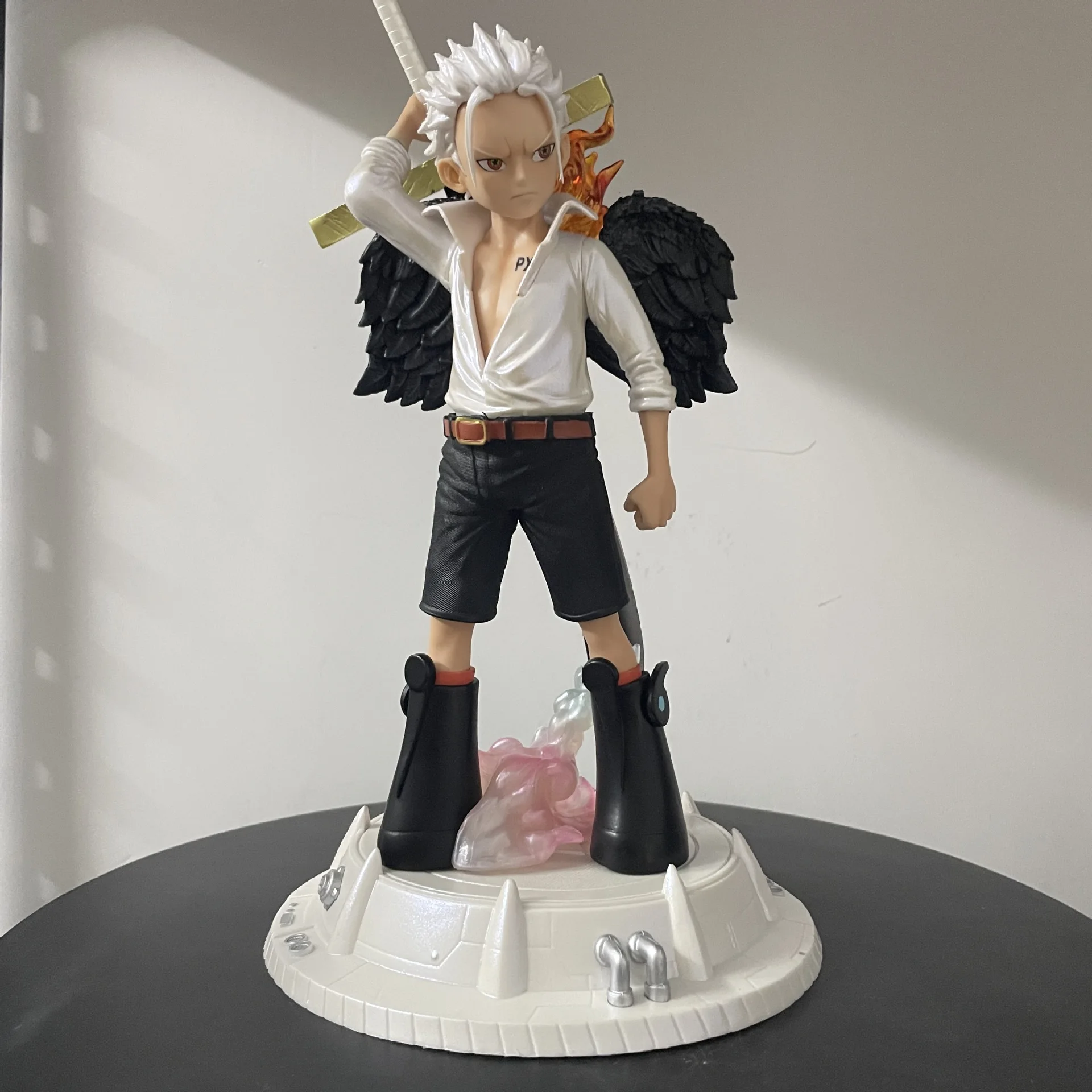 29cm Anime Seraphim Dracule Mihawk Egghead Figure One Piece Action Figures Eagle Eye Figurine Pvc Collection Model Statue Toy