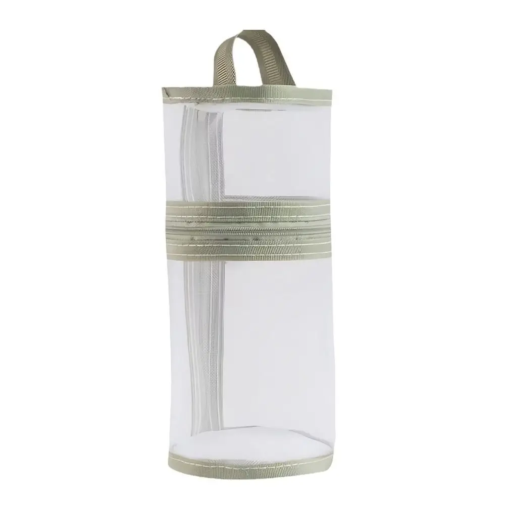 

Mesh Pen Holder Pen Bag Cylindrical Dual-purpose Pencil Case Large Capacity Transparent Stationery Bag School Office
