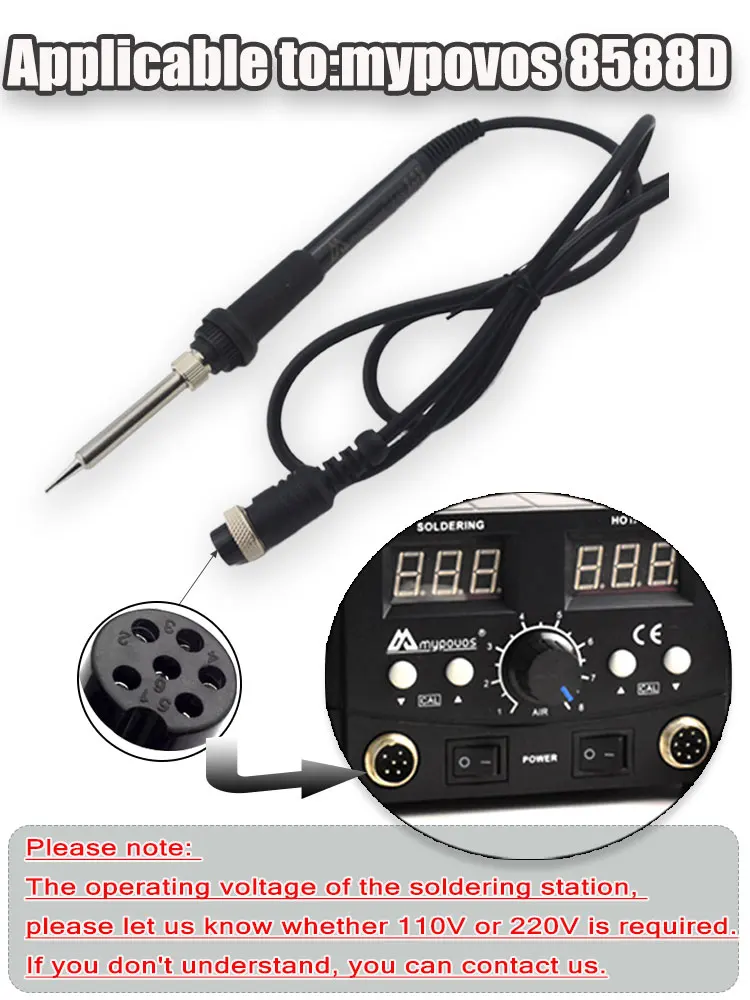 

220V /110V original electronic welding soldering Iron handle tool heat gun handle for 8588D soldering station accessories