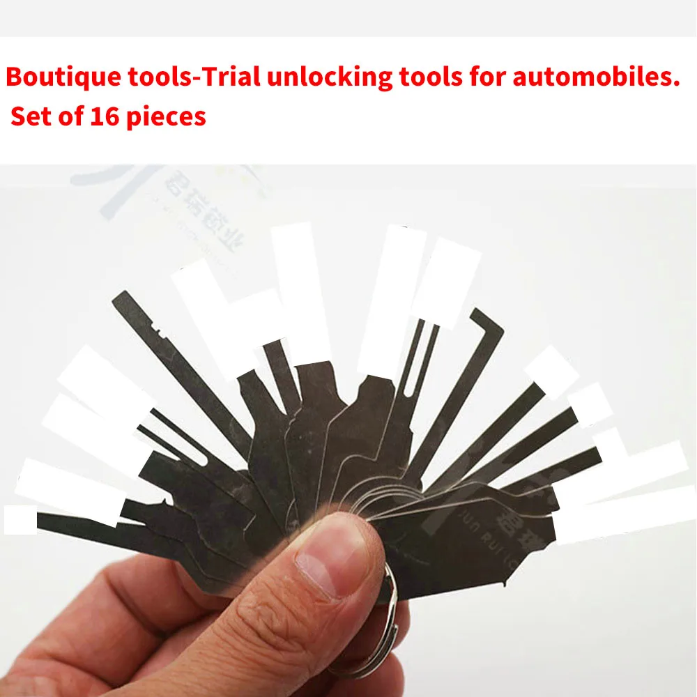 for HAOSHI Boutique tools-Trial unlocking tools for automobiles. Set of 16 pieces High quality stainless steel