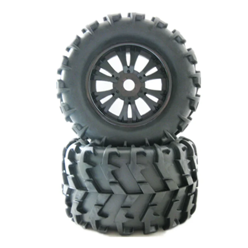 2Pcs Rubber Sponge Tires Rim Wheel Tyres 150mm*80mm Hexagon Adapter 17mm For RC Remote Control Car 1/8 Nitro Truck HSP HPI Baja