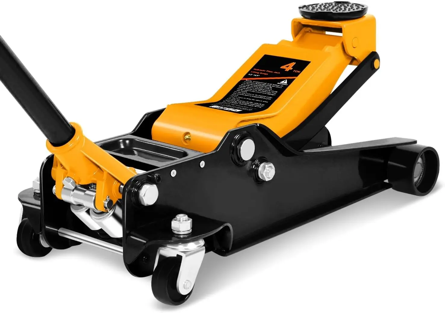 

4 Ton Low Profile Floor Jack, Heavy Duty Steel Hydraulic Car Jack with Dual Pistons Quick Lift Pump, Hydraulic Racing Floor Jack