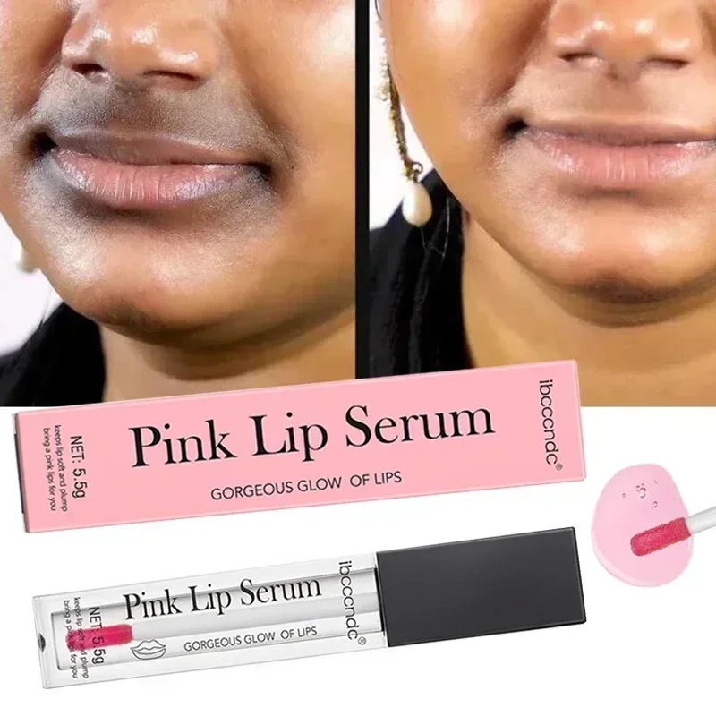 Minyak pemadat bibir, menghilangkan gelap mencerahkan Melanin masker bibir garis pudar mencerahkan pengelupasan pelembab kulit mati perbaikan Perawatan Bibir