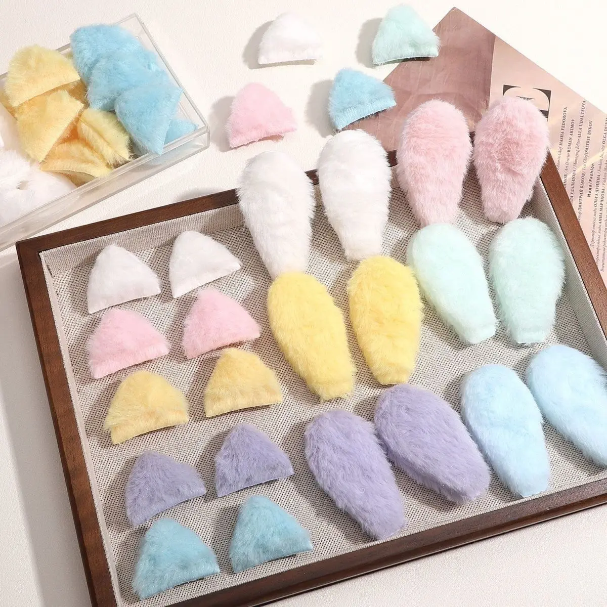 Ear material High value color plush cat ear support fan Accessories three-dimensional cat ear DIY jewelry accessories