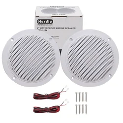 Herdio 4'' 160W Home In-Wall Ceiling Waterproof Marine Speaker Surround Sound Speaker For Kitchen Bathroom Yacht Outdoor Boat