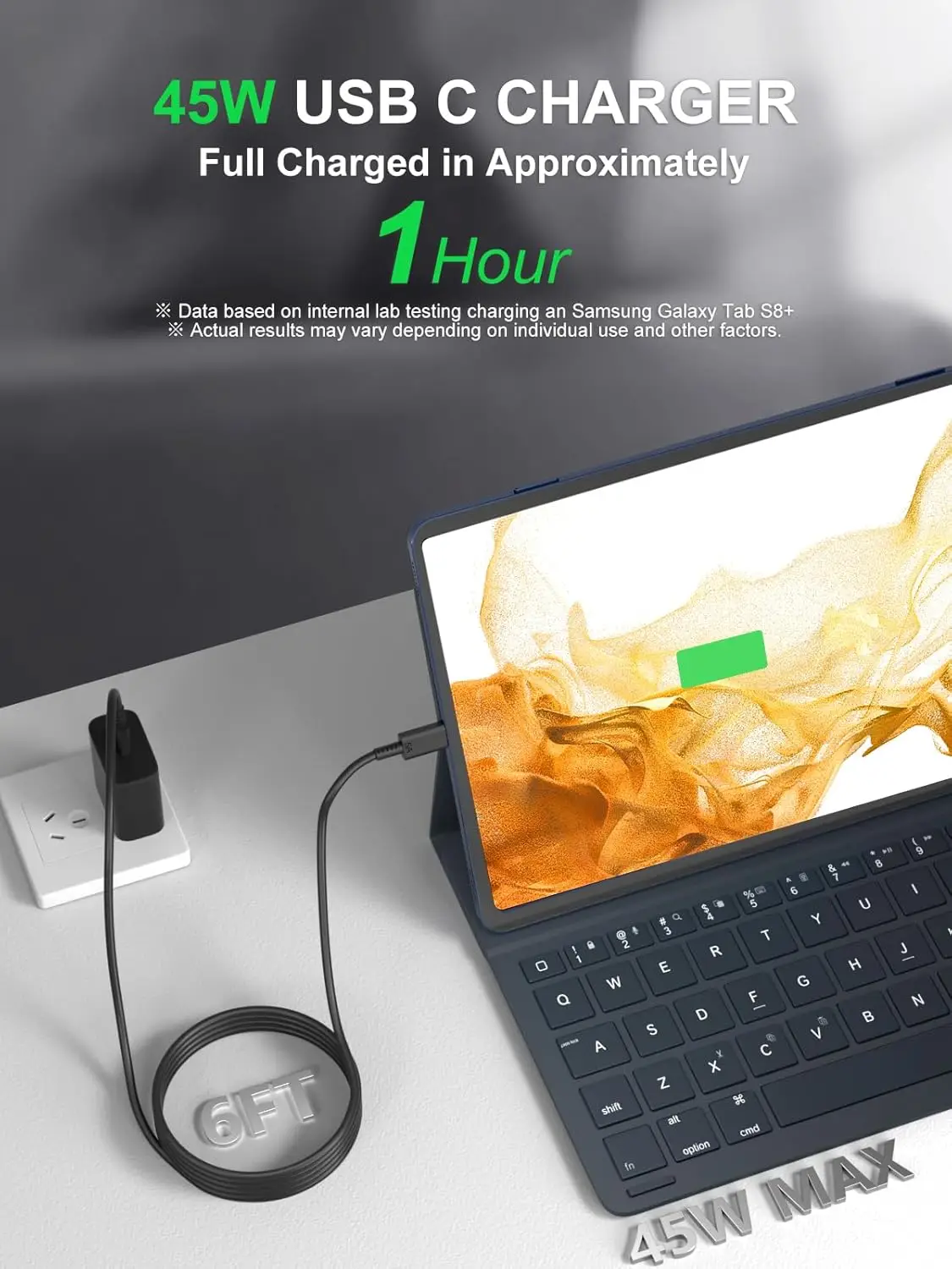 Australian standard charger 2Pack 45W USB C Fast Charger Fast Charger Compatible for Samsung S24 Ultra/S23/S22/S21 USB C Charger view 3