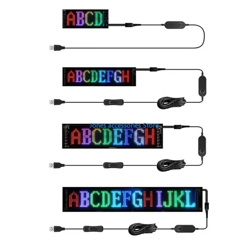 

W8KD Car Display Flexible Scrolling Advertising LED Pixel Panel Signs Flexible USB 5V