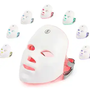 Máscara Facial LED Recarregável, Terapia de Fótons PDT, Refirmamento e Clareamento da Pele, Beauty Face Machine, PDT Treatment Light, 7 cores 8 principais vendas maquina face - №3
