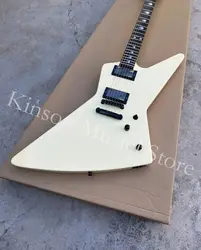 High Quality Cream White Explorer Electric Guitar，EMG Pickups，in stock