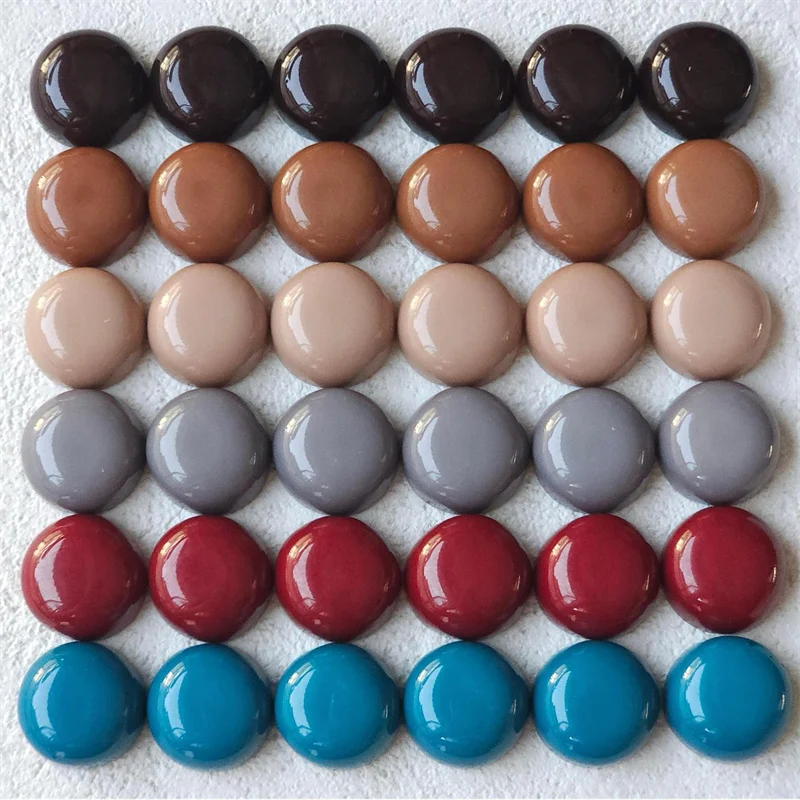 

Осенний стиль, 100 шт./лот, 16 мм, цветной принт, геометрия, круглая форма, смоляные бусины-кабошоны, ювелирные изделия «сделай сам», аксессуары для волос
