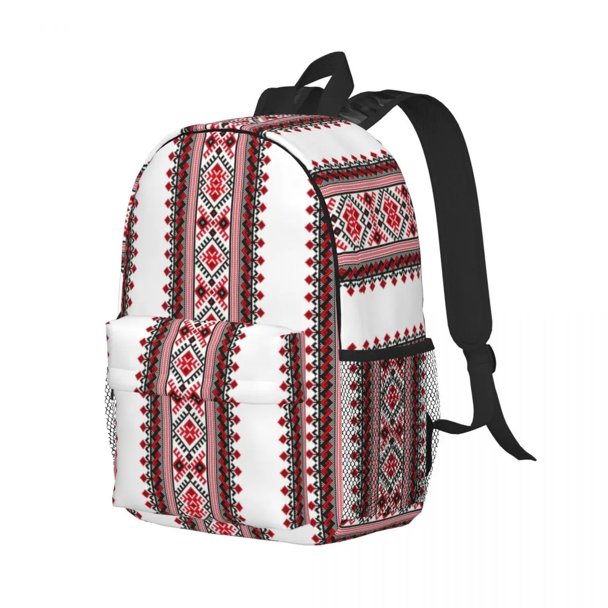 Ukraine Vyshyvanka Embroidery Backpacks for Boys Girls Bohemian Geometric School College Travel Bags Bookbag Fits 15 Inch Laptop