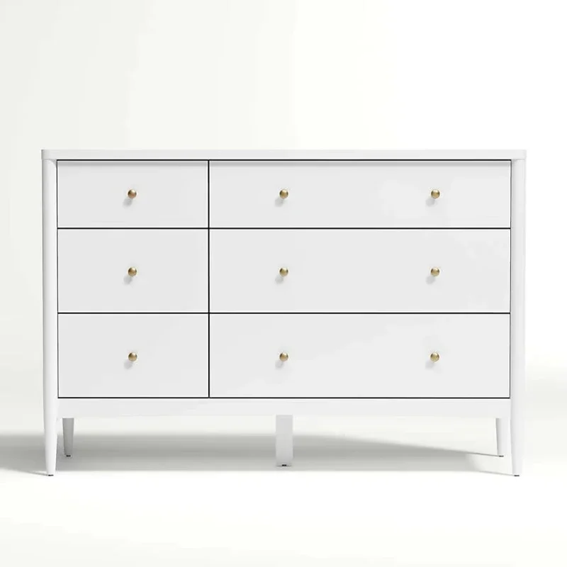 

Premium solid wood children's dresser with 6 drawers storage bedroom furniture