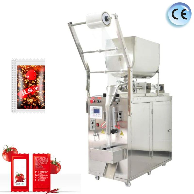 Small Sachet Packet Filling Sealing Machine Automatic Liquid Sauce Oil Milk Juice Water Packing Machine