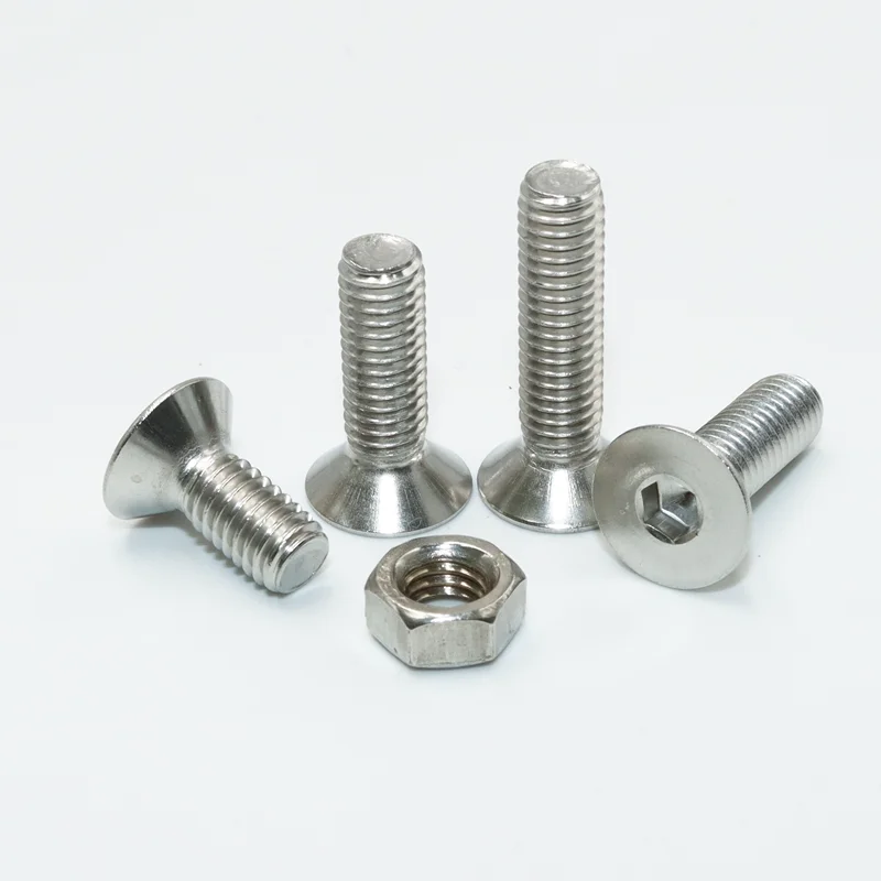 Sechs kant Innen sechs kant Innen sechs kant schraube Mutter m2 m3 m4 m5 m6 Inbus maschinen schrauben din7991 Edelstahl Möbels ch rauben – Detail 4
