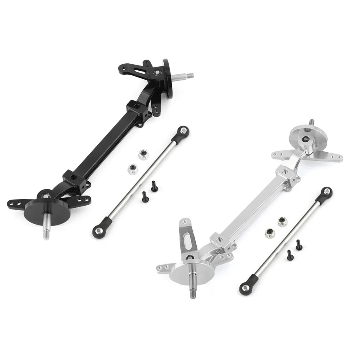 

Metal Front Axle Steering Assembly Link Pole Linkage Rod No Power for Tamiya 1/14 RC Truck Tractor Car Upgrades Parts