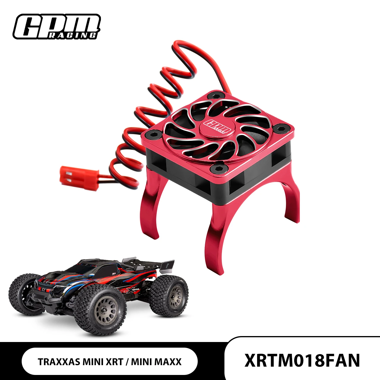 

6061-T6 ALLOY HIGH SPEED COOLING FAN 18000 RPM COMPATIBLE WITH 36MM MOTOR FOR TRAXXAS MINI XRT 3S / MINI MAXX / 1/8 JATO 2S / 4S