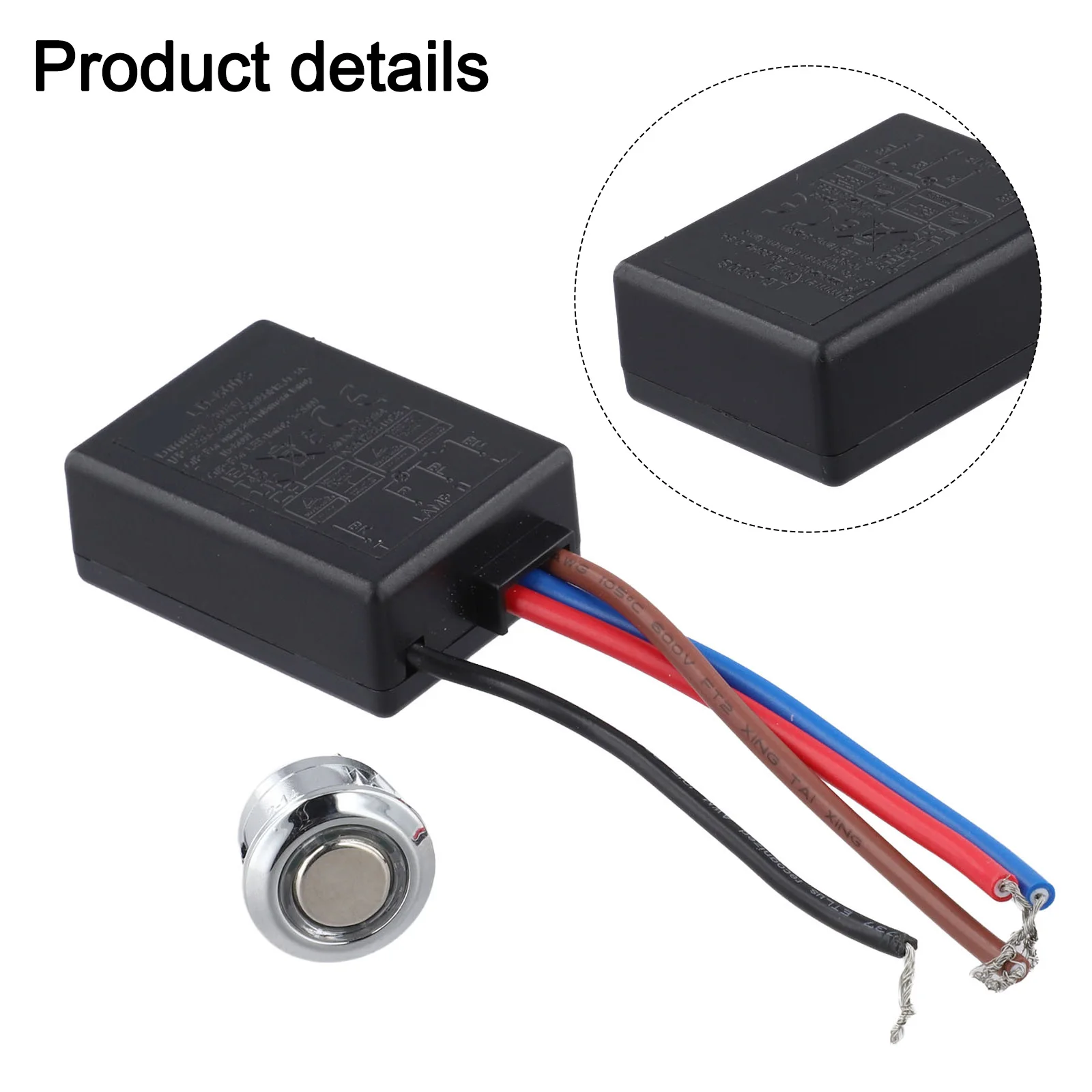 

Touch Switch Inductive Switch LED Touch Sensor Switch 220V Black Inductive Switch PVC High Quality 1pc Brand New